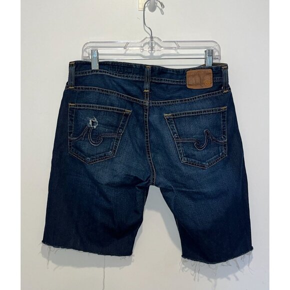 AG Adriano Goldschmied Mens Frayed Hem Denim Shorts Size 31x32 - Picture 2 of 10